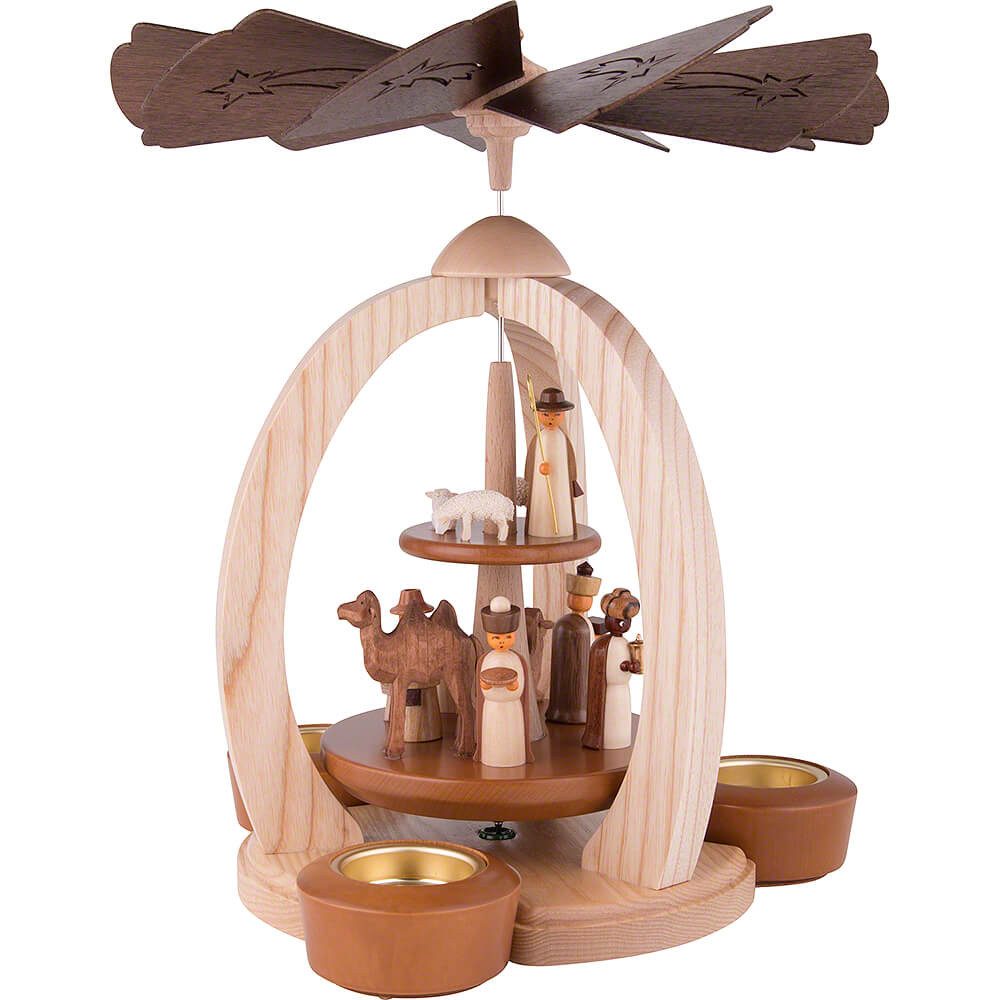 Erzgebirge-Palast Weihnachtspyramide 2-stöckige Pyramide Christi Geburt - Exklusiv (30cm) von Erzgebirge-Pa