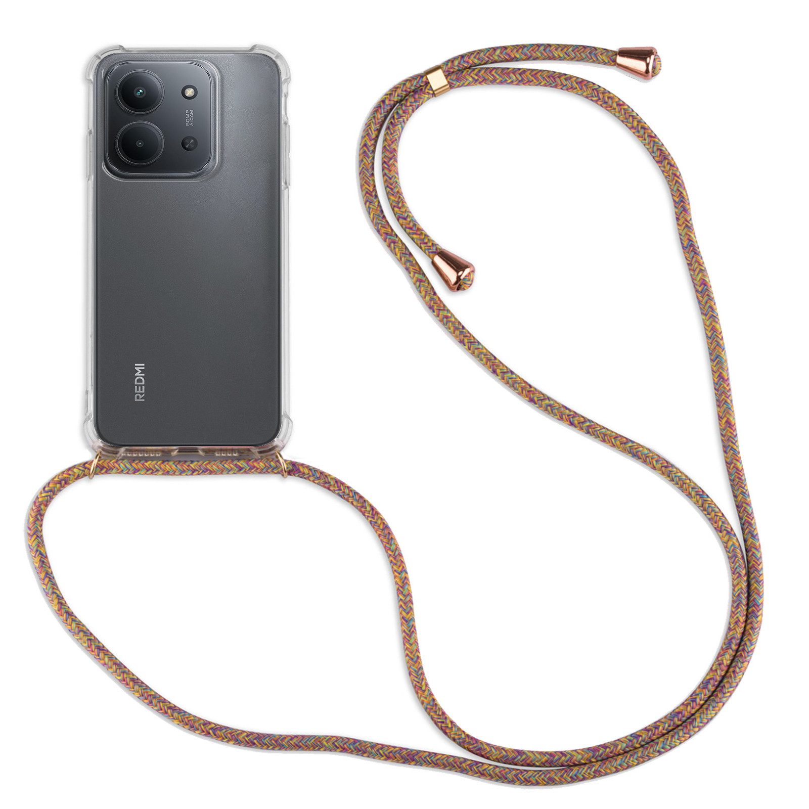 betterfon Handykette für Xiaomi Redmi 15C Handyhülle mit Band & Kordel Bumper, Hände frei - mit Silikonhülle & Schnur für flexiblen Alltag