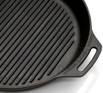 Petromax Grillpfanne Petromax Grillpfanne Feuerpfanne gp30h-t Gusseisen 30cm Bratpfanne, Gusseisen