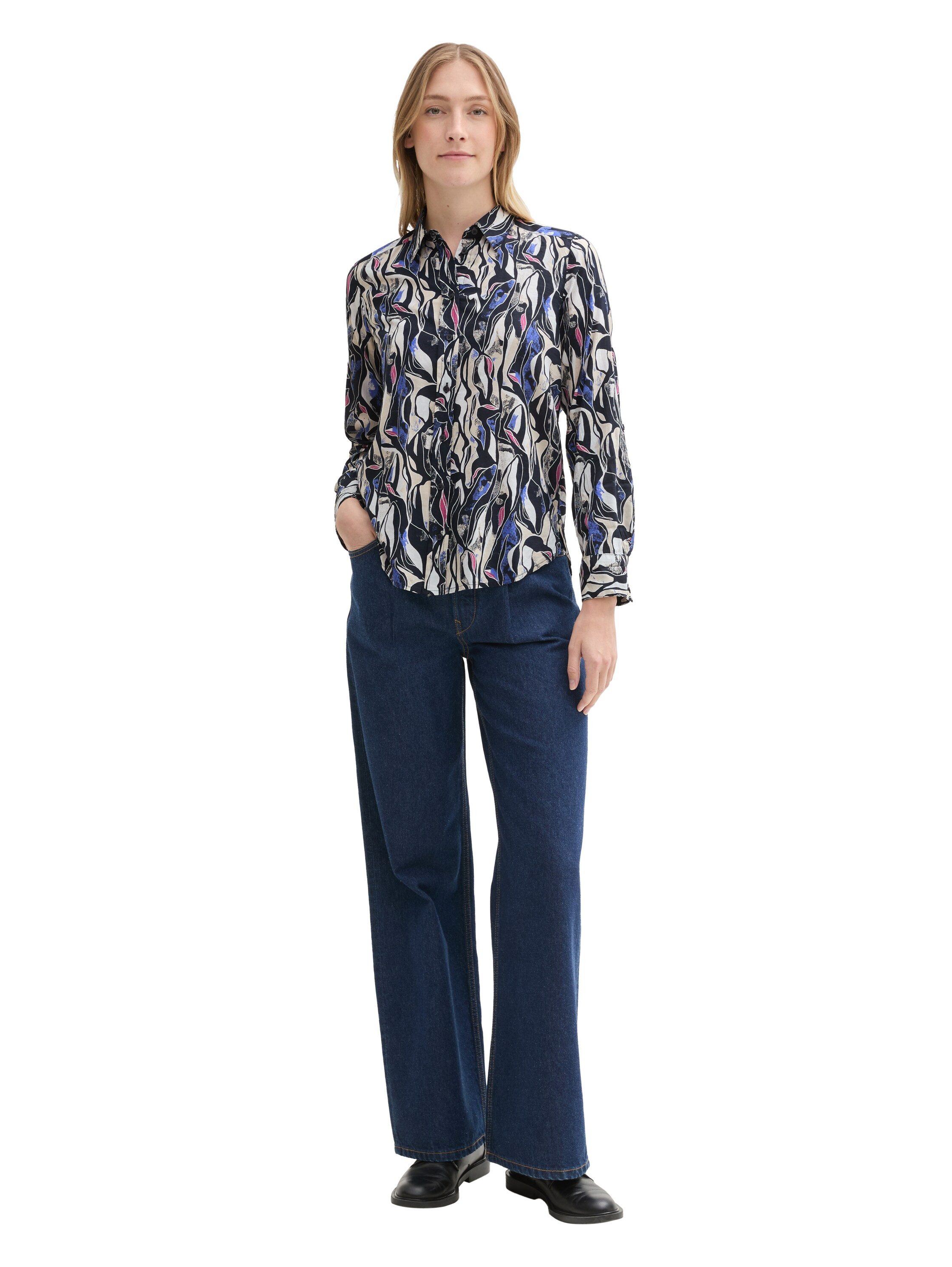 TOM TAILOR Langarmbluse mit All-Over Print