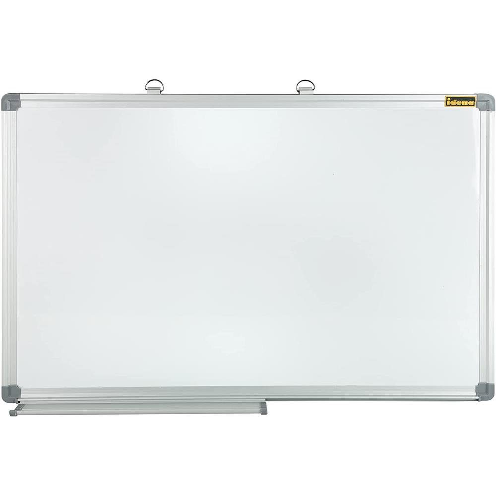 Idena Magnettafel Whiteboard 110 x 80 cm, magnetische Oberfläche mit  Aluminiumrahmen und Stiftablage