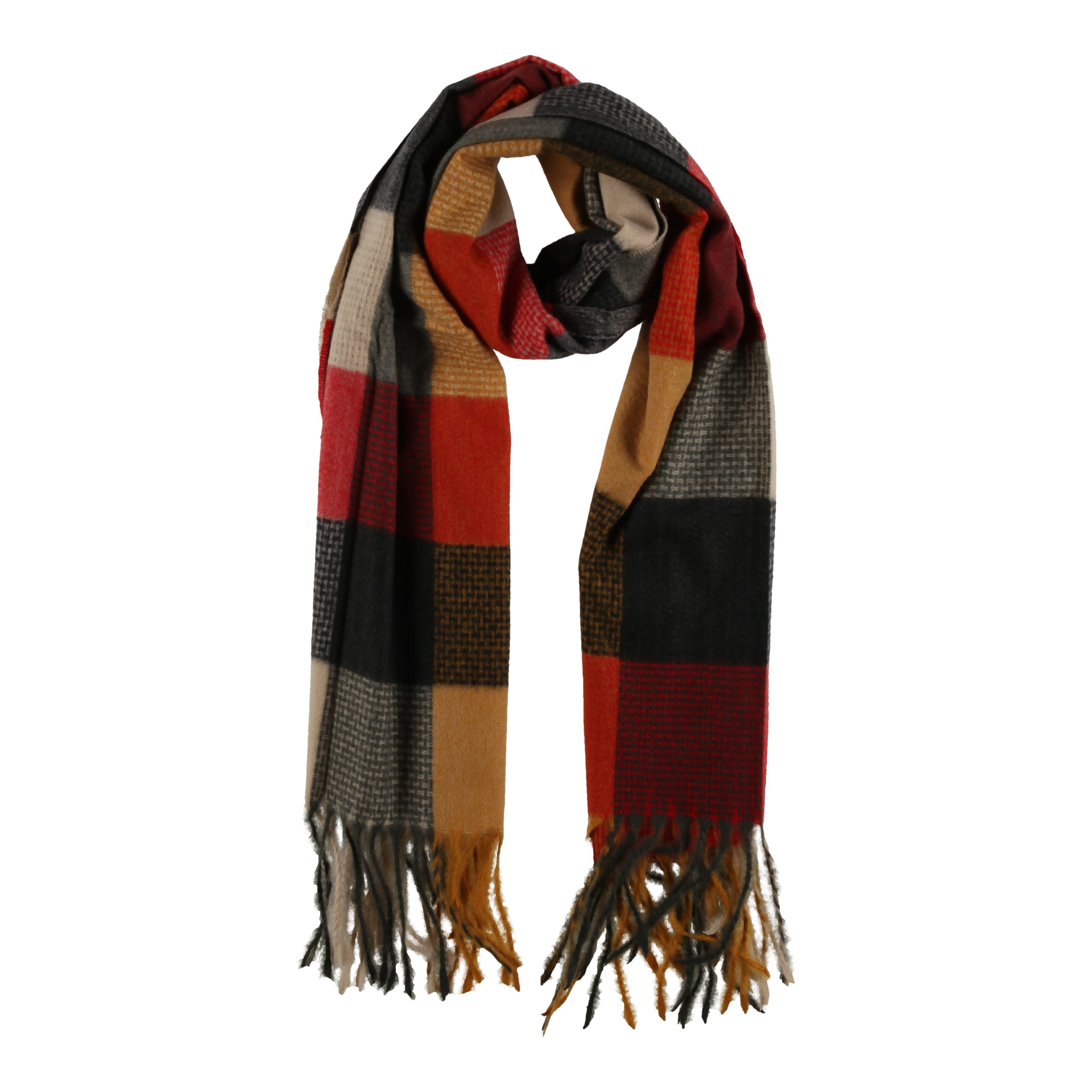 Schal XXL Schal Damen Halstuch Winterschal Schultertuch mit Karo-Muster