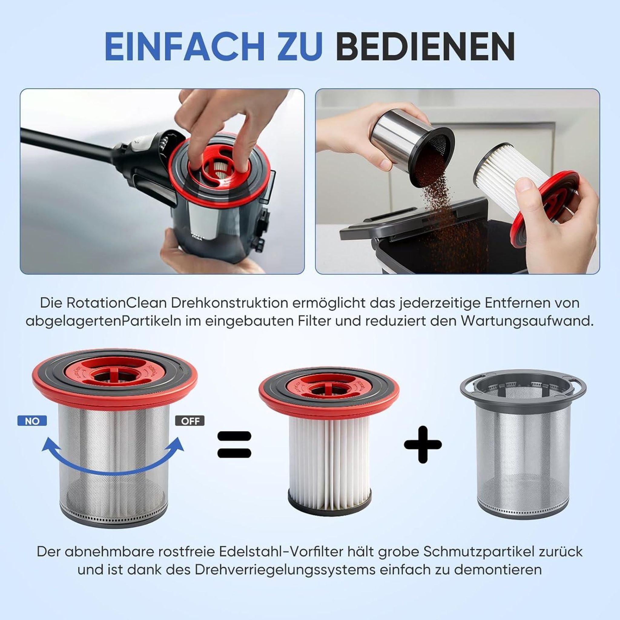 FELIXLEO Ersatzfilter 2 Ersatzfilter 12040193 für Bosch Unlimited Serie 7 Staubsauger – Bild 4 von 5