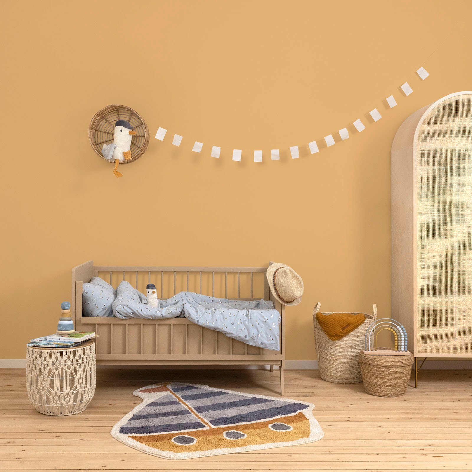 LITTLE DUTCH Wandfarbe Wallpaint, extra für hochdeckend Ocker Faded und matt, geeignet waschbeständig, Kinderzimmer