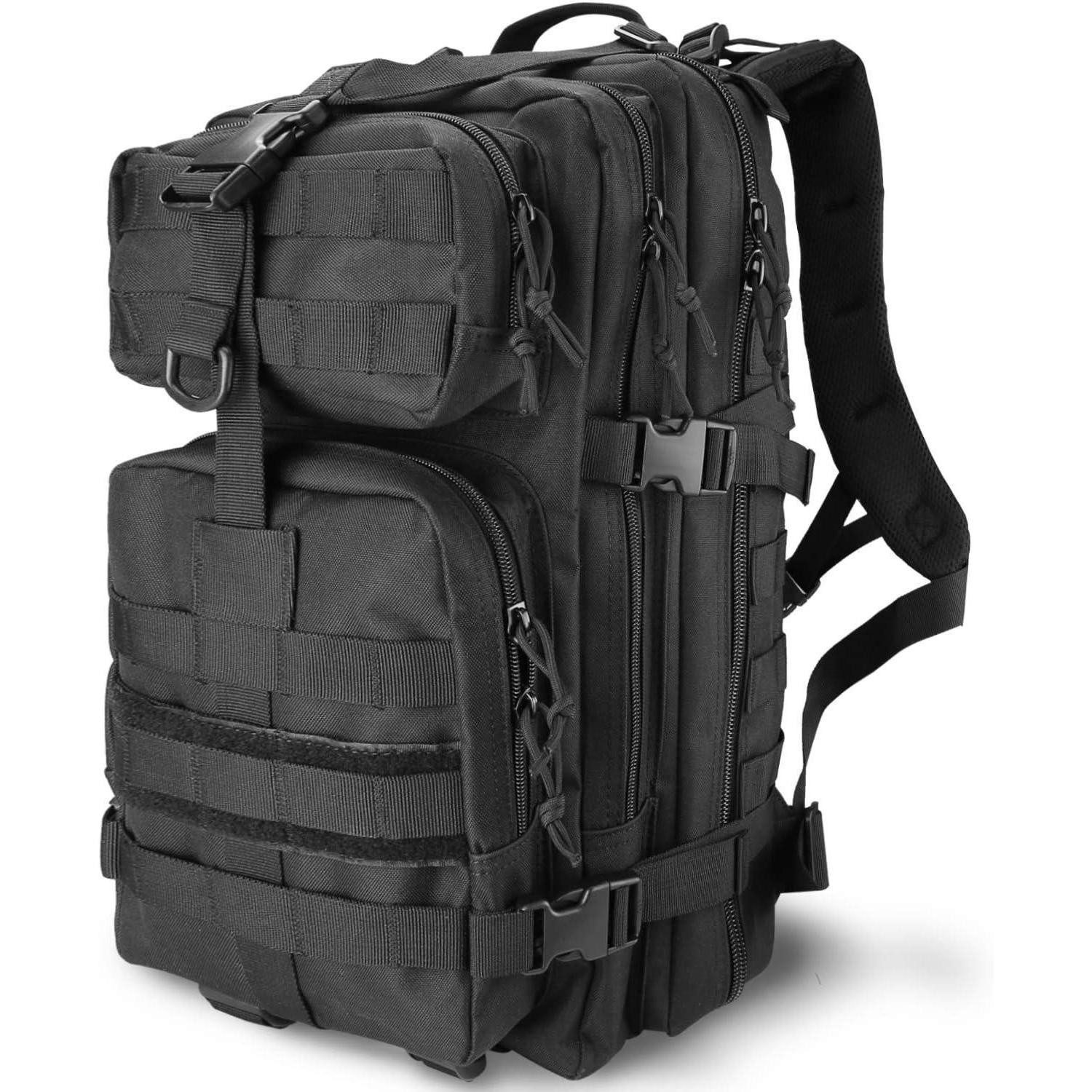 LuxusKollektion Trekkingrucksack Militär Taktischer Rucksack 35L Große Kapazität Schwarz