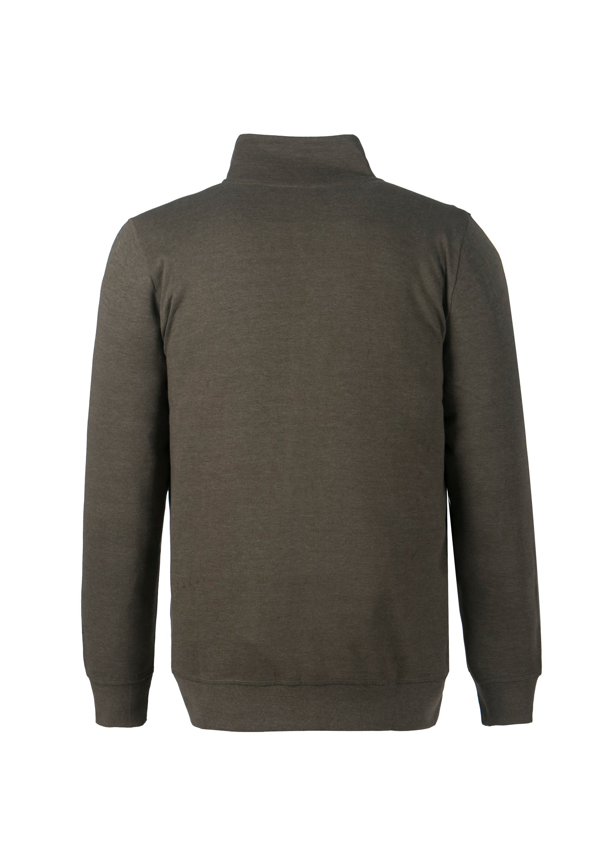 Seitentaschen mit CRUZ praktischen dunkelgrün Pitt Sweatshirt