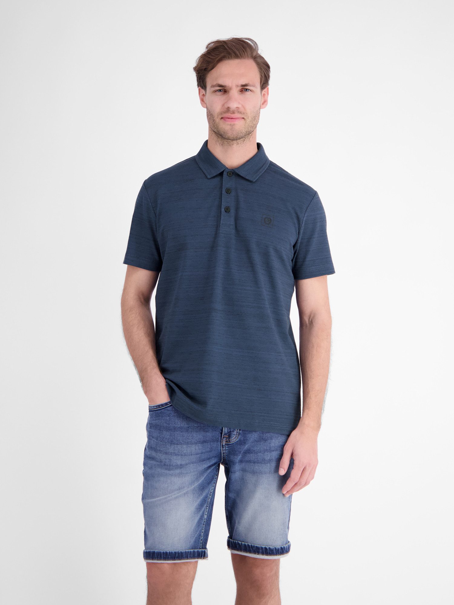 Poloshirt Polo aus leichtem Baumwollmischgewebe mit griffiger Haptik