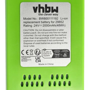 vhbw Ersatz für Stiga SBT 4024 AE, SBT 2024 AE für Akku Li-Ion 2000 mAh (24 V)