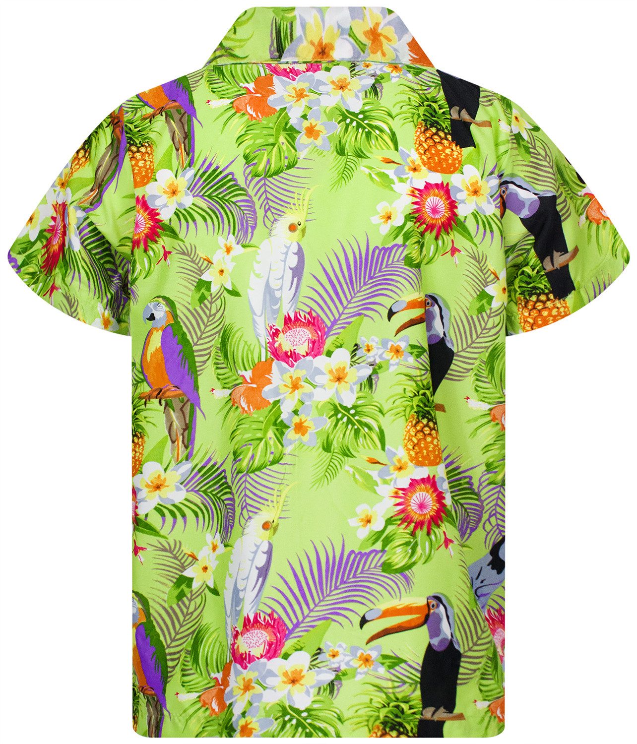 King Kameha Hawaiihemd Parrot Cockatoo Funky Hawaii-Hemd Kurzarm Front-Tasc günstig online kaufen
