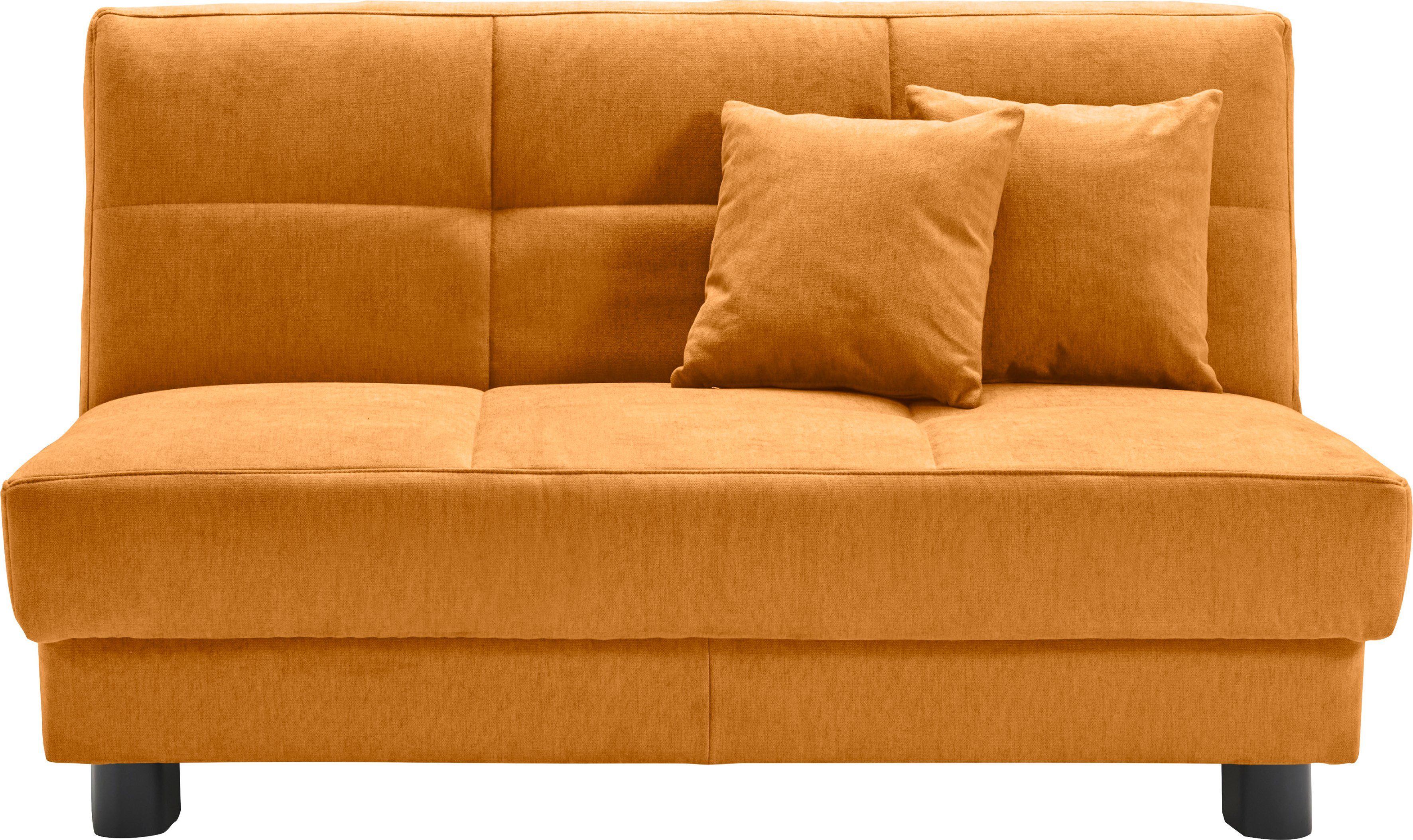 ell + ell Schlafsofa Tilda, Breite 145 Zierkissen curry 2 inkl. cm