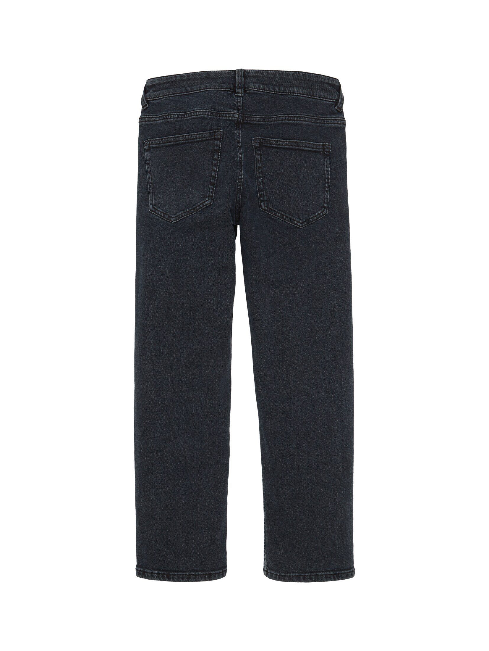 Jeans blue denim Bio-Baumwolle TAILOR black mit Gerade Straight TOM Jeans