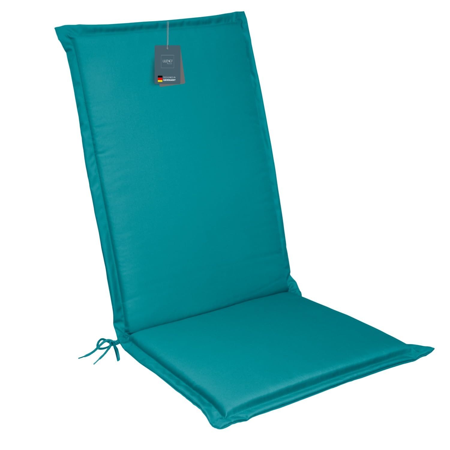 LILENO HOME Hochlehnerauflage Gartenstuhl Auflage, bequeme Sitzauflage für Gartenmöbel, Stuhlkissen, (1er Set), Polsterauflage Petrol, Stuhlauflagen, Auflagen Hochlehner