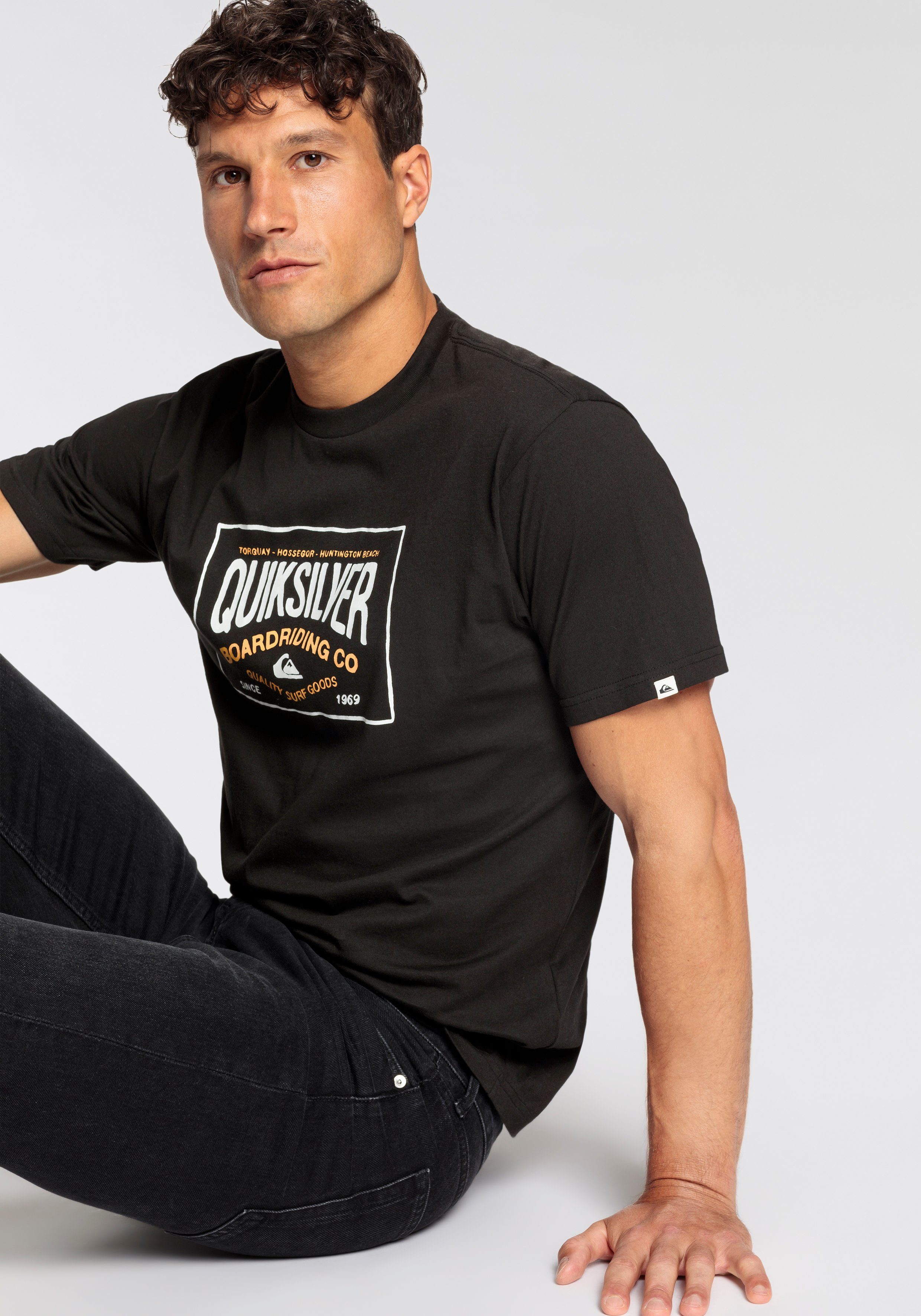 Quiksilver T-Shirt CIRCLE CORNER SHORT SLEEVE TEE PACK YM (Packung, 2-tlg., Doppelpack) Doppelpack mit 2 T-Shirts, Kurzarm, Rundhalsausschnitt, aus Baumwolle