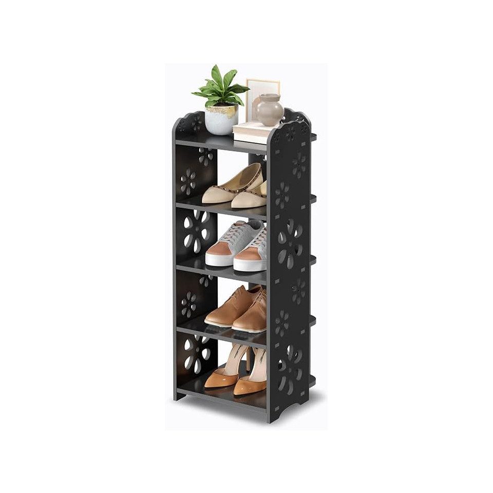 NAIMP Schuhregal Verstellbare Pflaumenblüte Schuhregal für Flur, Eingang, Wohnzimmer