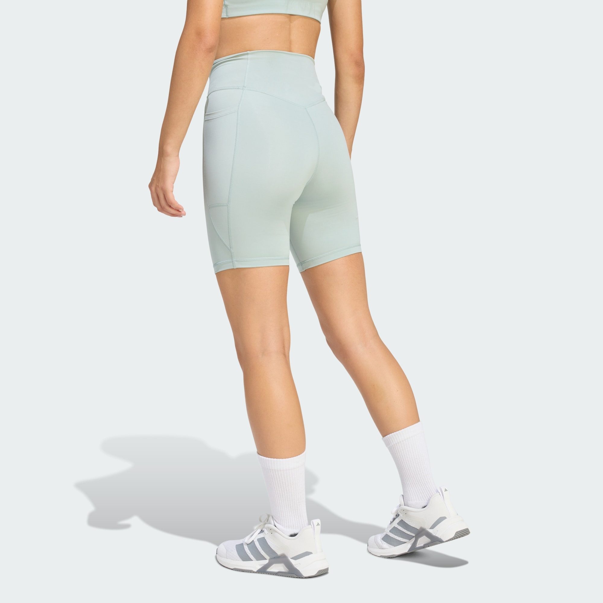adidas Performance Leggings OPTIMÉ ESSENTIALS KURZE LEGGINGS MIT TASCHE, 18 CM (1-tlg)