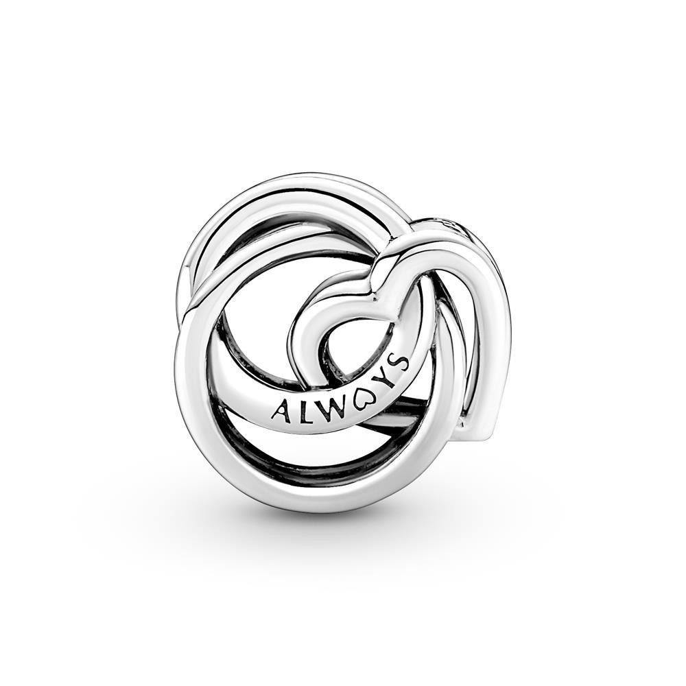 Pandora Charm-Einhänger Pandora Charm "Always Together" Verschlungene Herzen Silber 791507C00