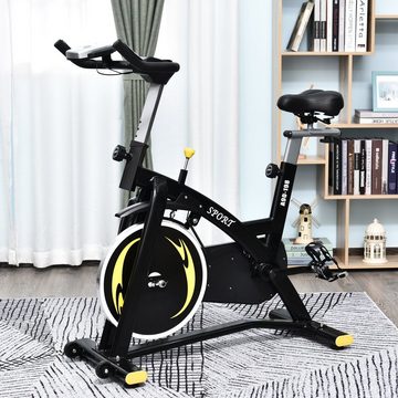 HOMCOM Heimtrainer Fahrradtrainer mit stufenlosem Magnetwiderstand