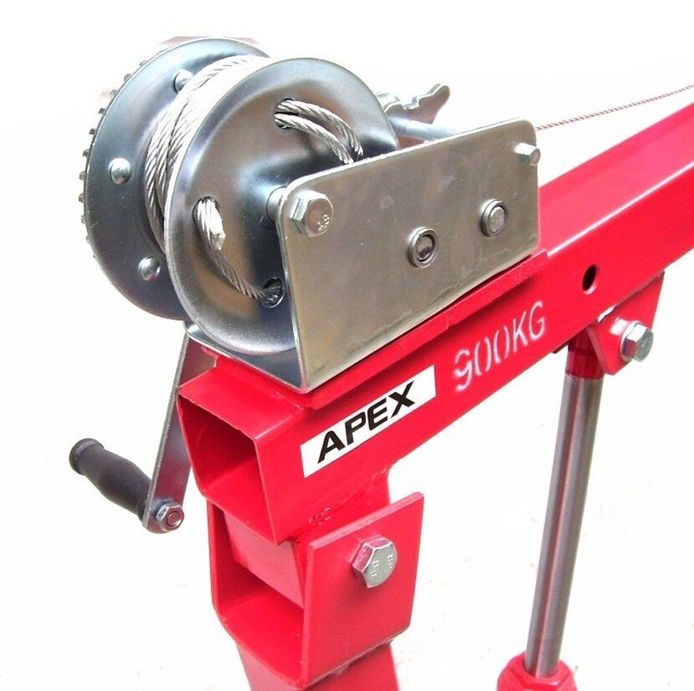 Apex Werkstattkran Ladekran mit Seilwinde 900kg Pickup Kran 06157 Hebekran Schwenkkran