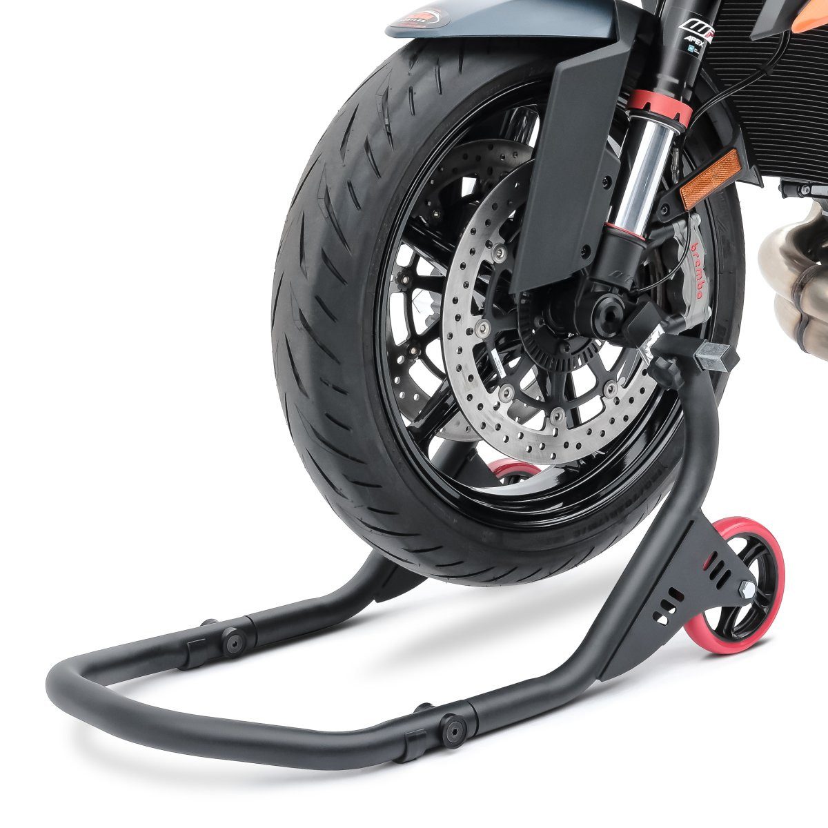 ConStands Motorradheber Einarm Montageständer Set für KTM 1290 Super Duke / R 14-23 hinten vor