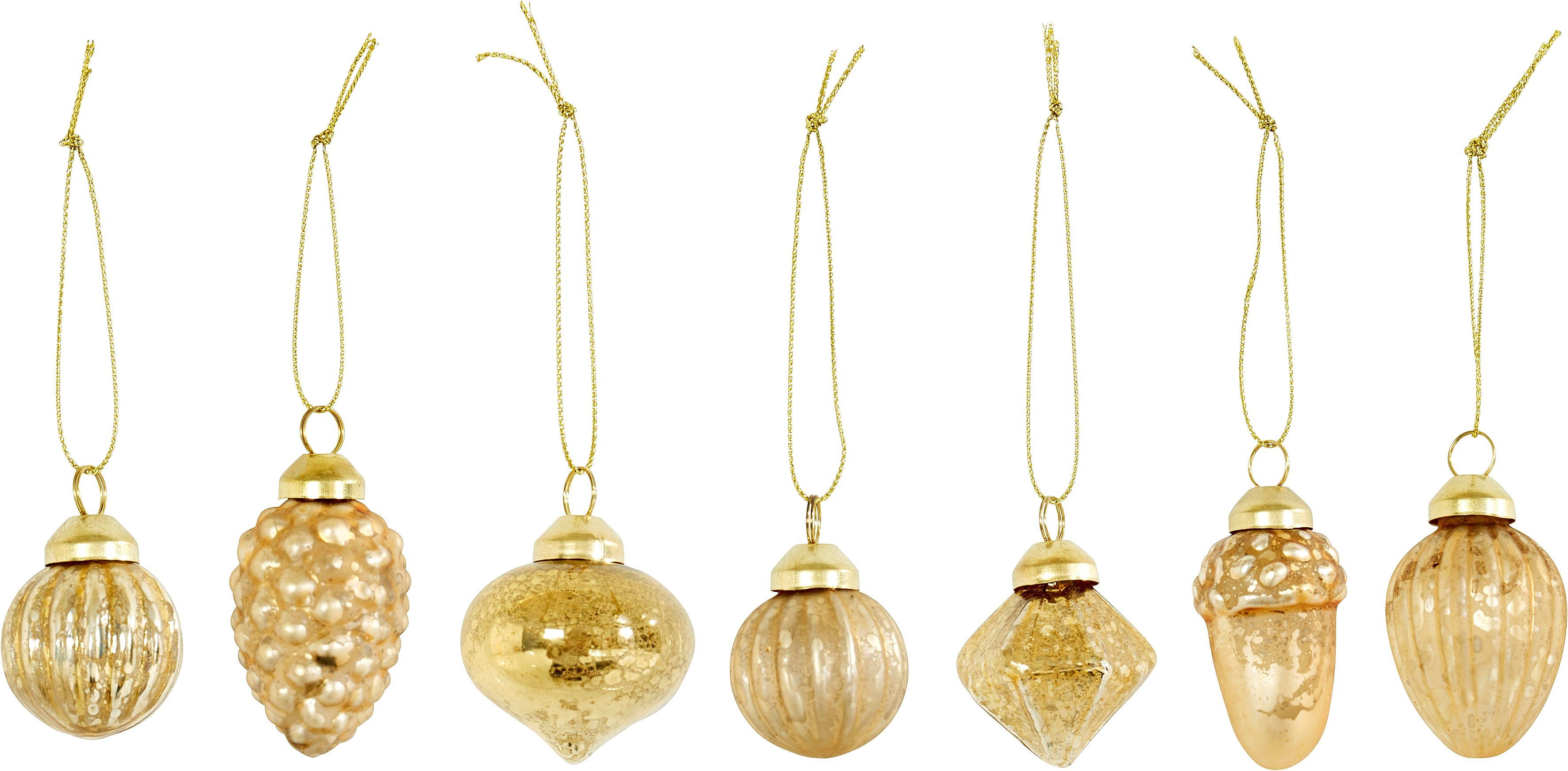 LeGer Home by Lena Gercke Christbaumschmuck Weihnachtsdeko, Christbaumschmuck (16-tlg), aus Glas