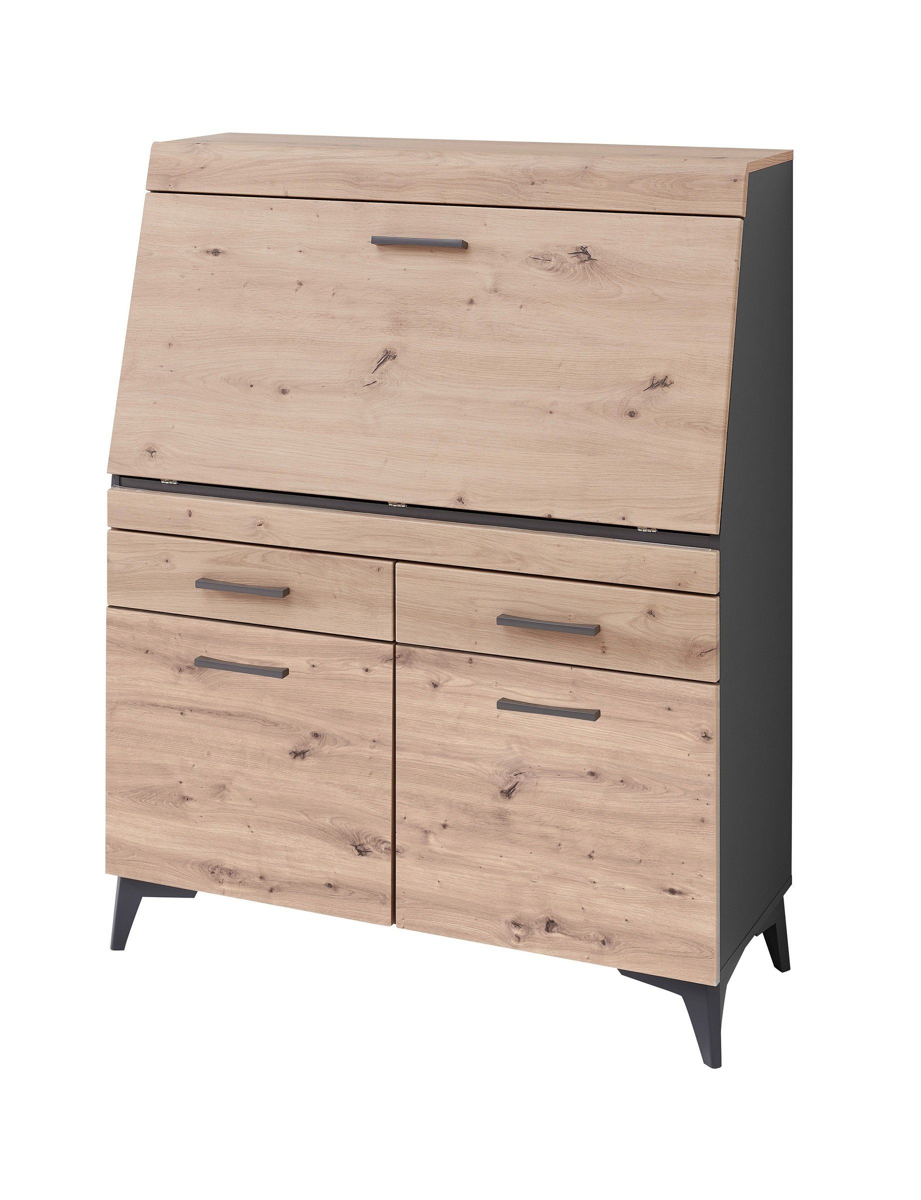 freiraum Sekretär Secret (BxHxT: 98x124x42 cm), aus MDF in graphit / Artisa günstig online kaufen