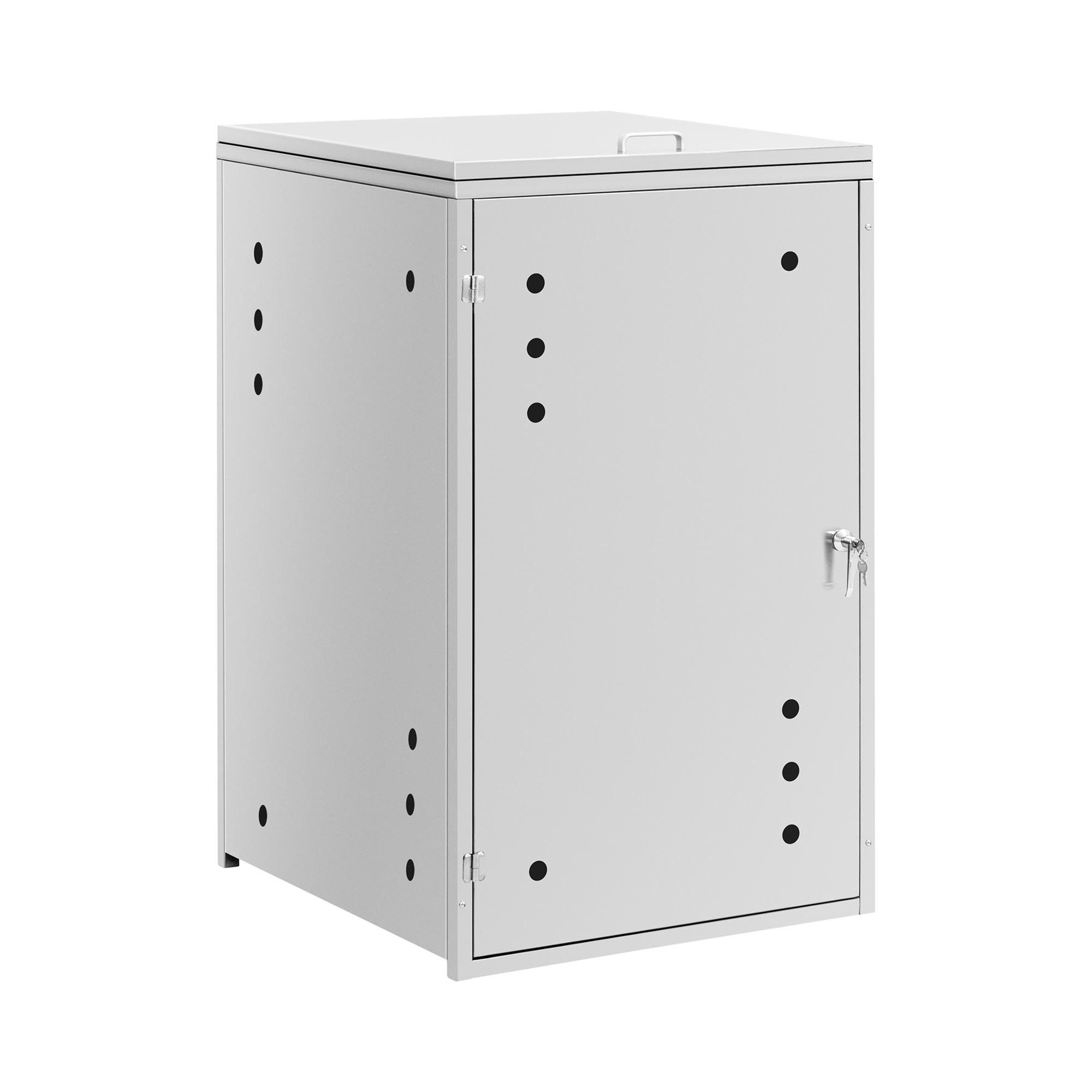 Uniprodo Mülltonnenbox Mülltonnenbox Edelstahl Mülltonnenverkleidung Mülleimerbox 240 l mit