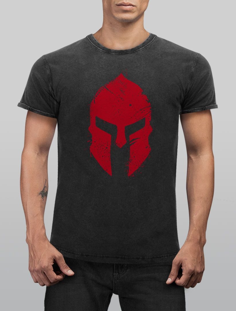 Neverless Print-Shirt Herren Vintage Shirt Print günstig online kaufen
