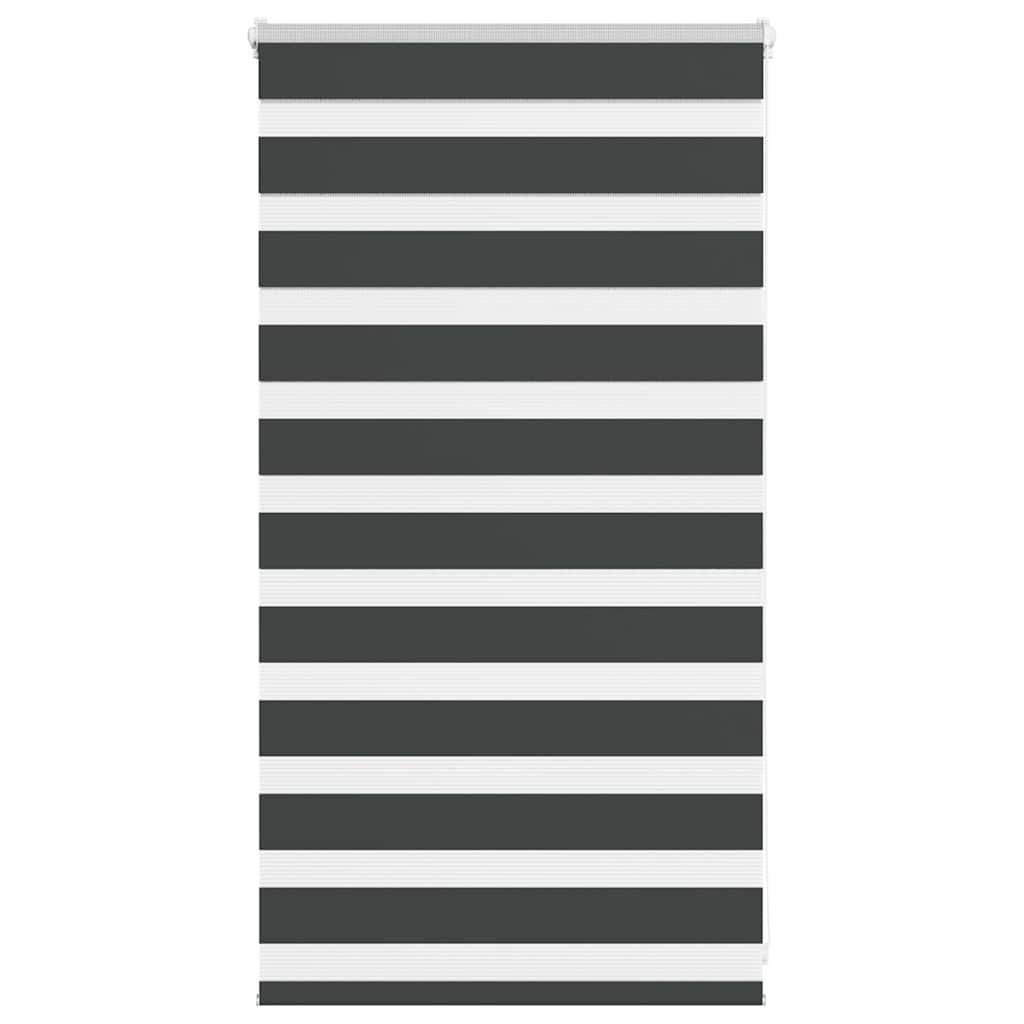 vidaXL Gardine 75 x 100 cm Zebrarollo Schwarz 75x100 cm Stoffbreite 70,9 cm Polyester