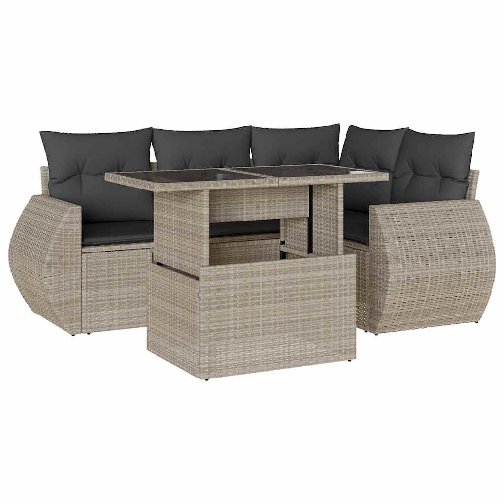 vidaXL Gartenlounge-Set 5-tlg. Garten-Sofagarnitur mit Kissen günstig online kaufen