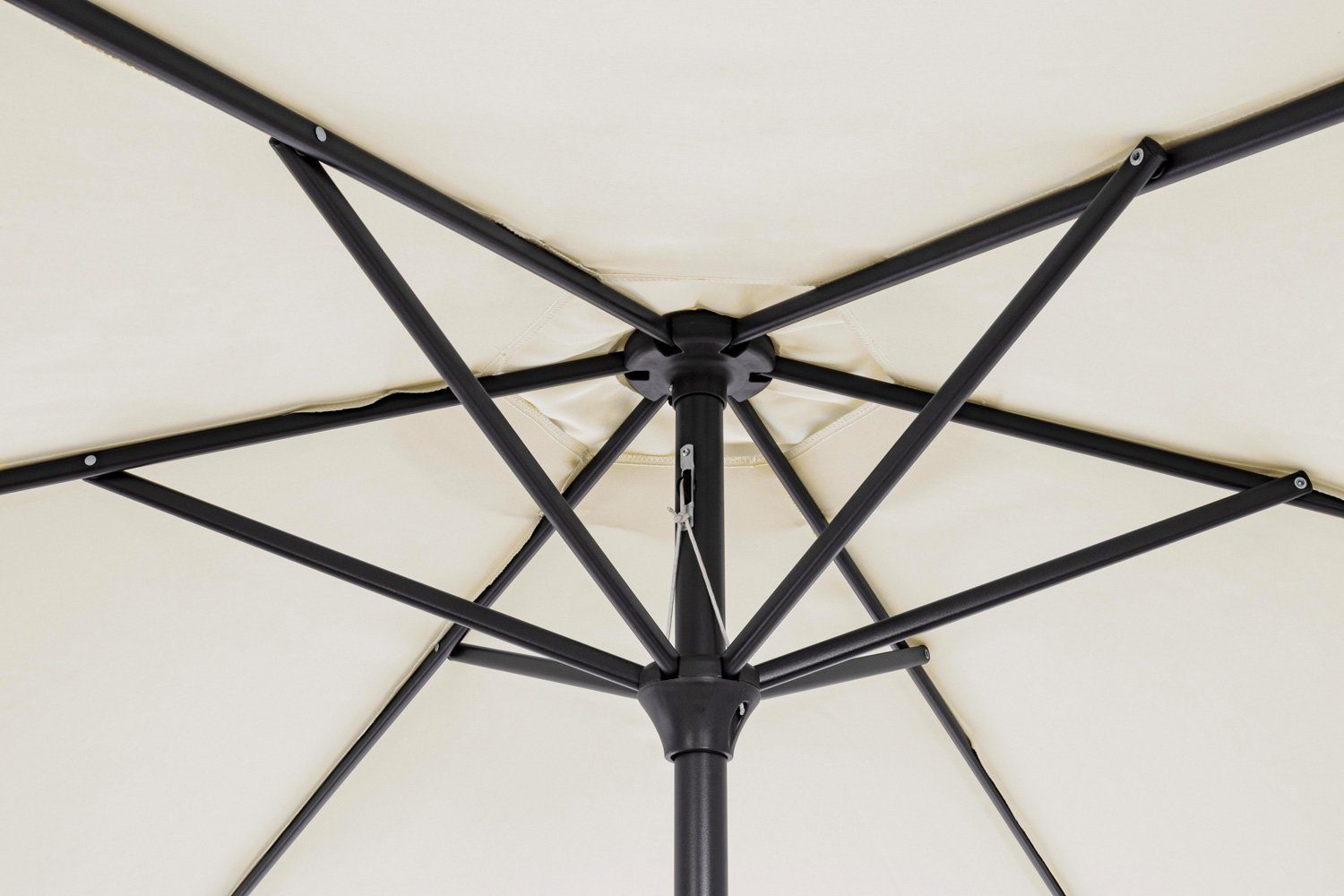 Bizzotto Sonnenschirm KALIFE, Beige, Ø 270 cm, Aluminium, Kippfunktion, Polyesterschirm