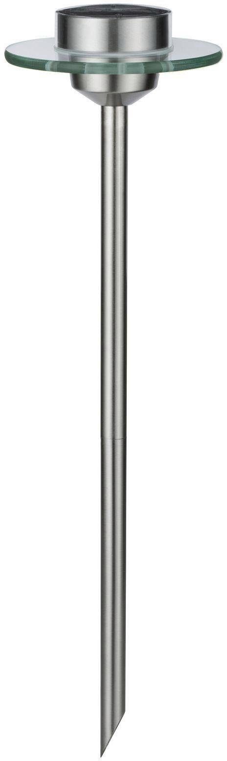 Paulmann LED Gartenleuchte Solarspieß Ufo IP44 LED 1x0,2W Edelstahl/Klar Edelstahl/Glas, LED fest integriert, Warmweiß, LED-Modul – Bild 3 von 5