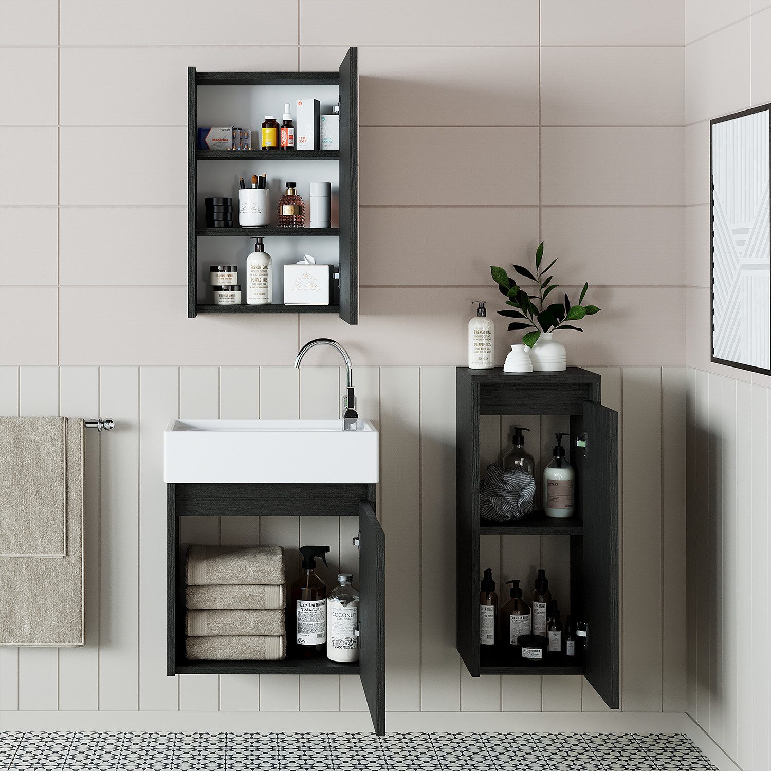 Roomart Badmöbel-Set MINI 50, (Komplett-Set für günstig online kaufen