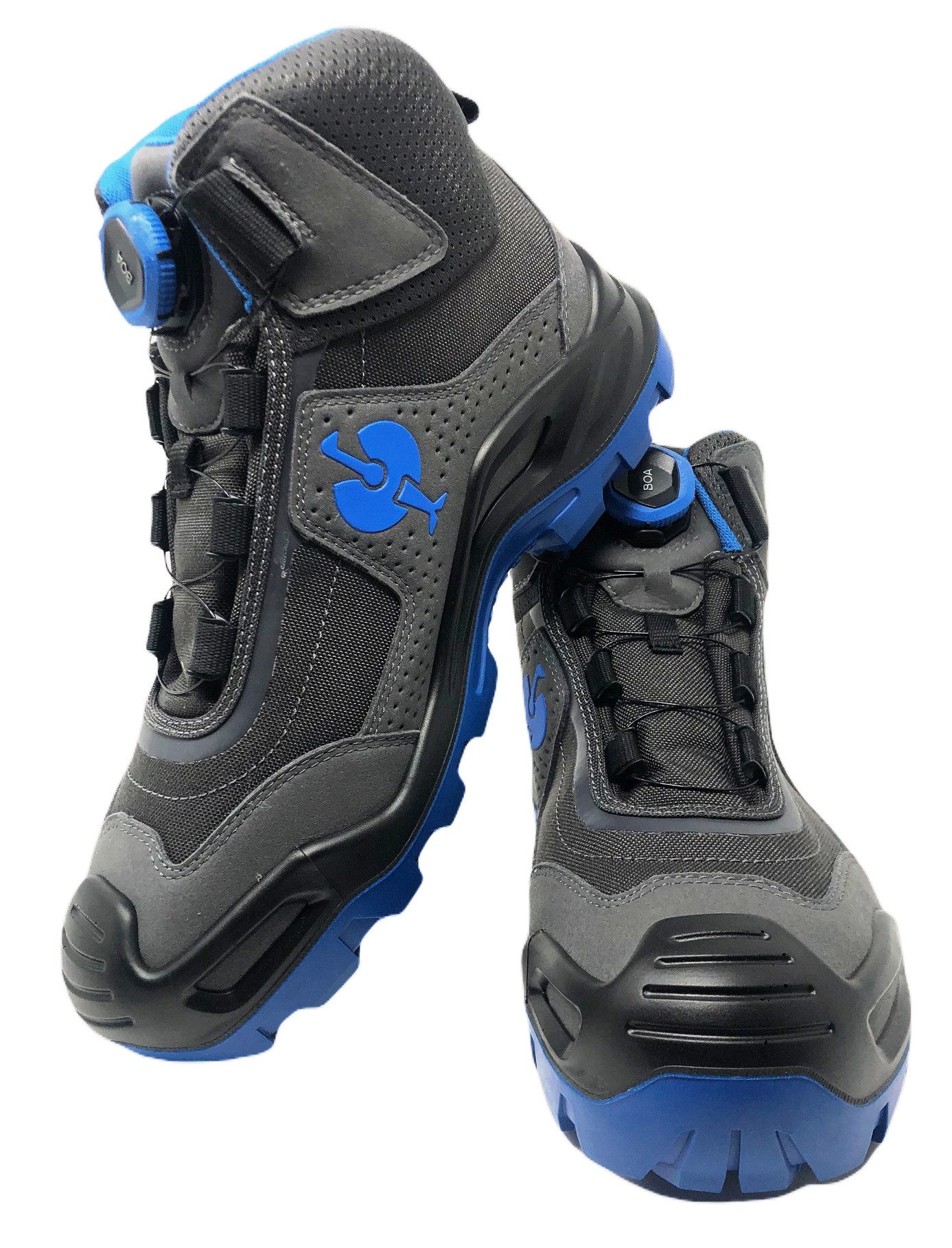 Engelbert Strauss S3 Sicherheitsschuhe e.s. Kastra II mid Farbe titan/enzianblau Sicherheitsschuh Spezialdrehverschluß