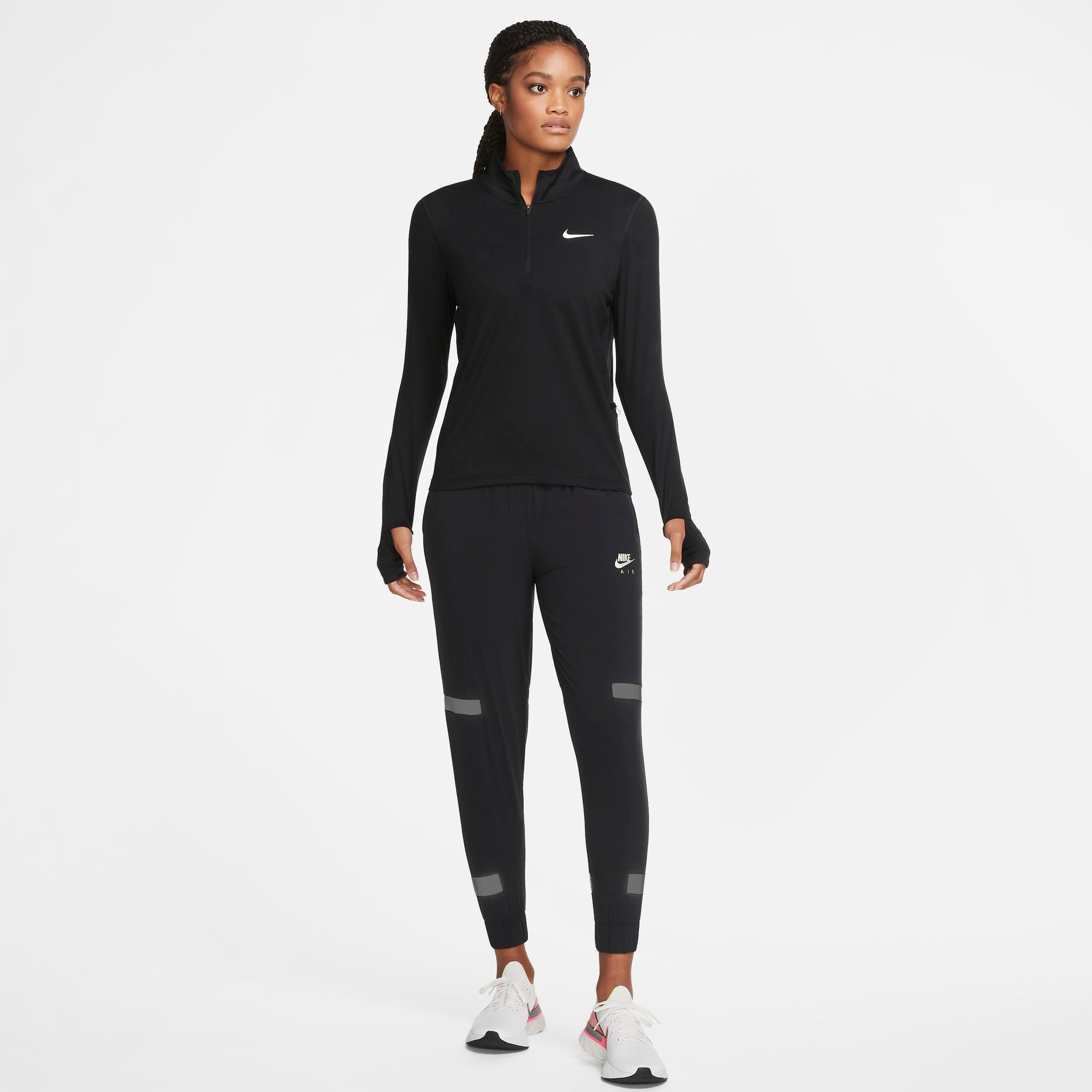 Nike Laufshirt Element Women's 1/-Zip Running Top schwarz