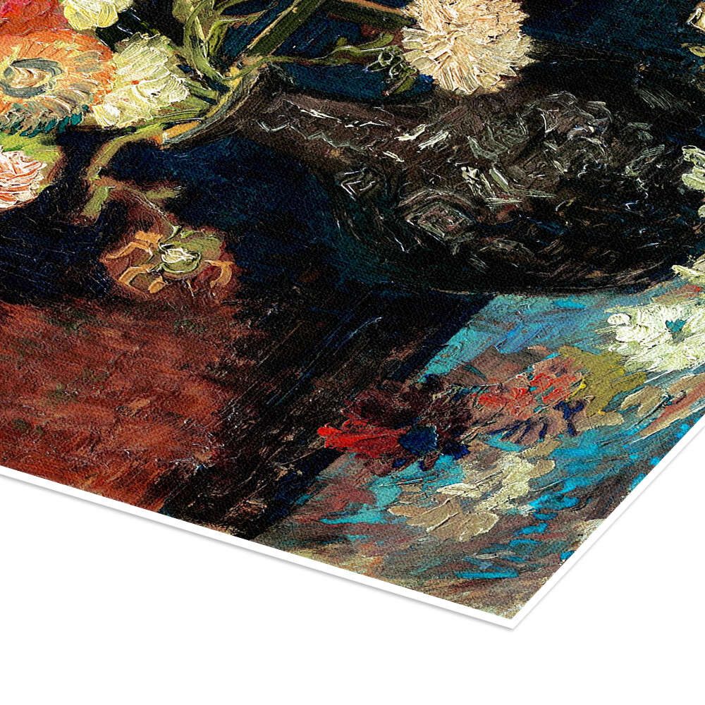 Posterlounge Wandbild Vase mit chinesischen Astern und Gladiolen, Vincent van Gogh, erhältlich als Poster, Leinwandbild, Wandsticker oder Acrylglasbild