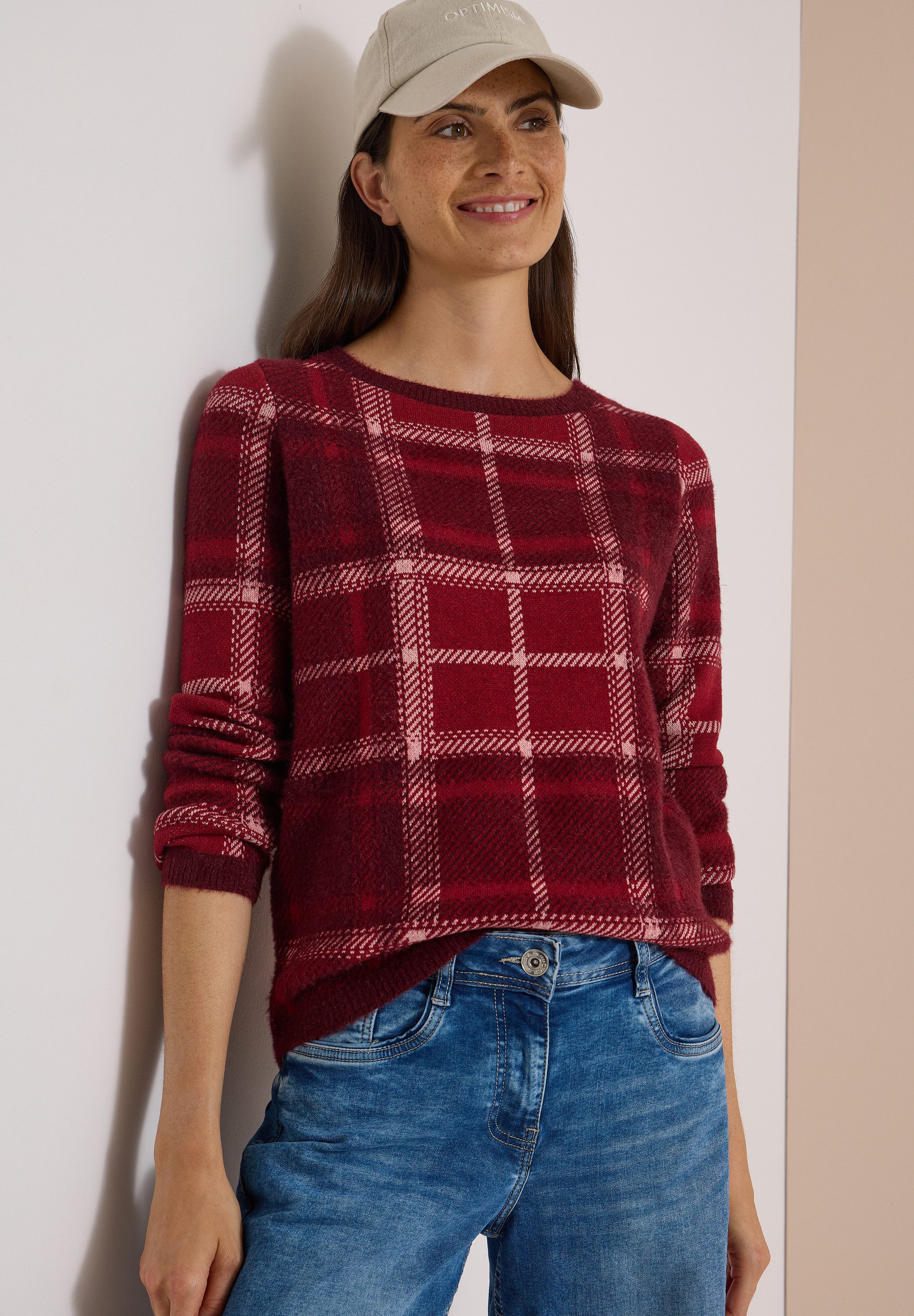 CECIL Strickpullover mit Karomuster