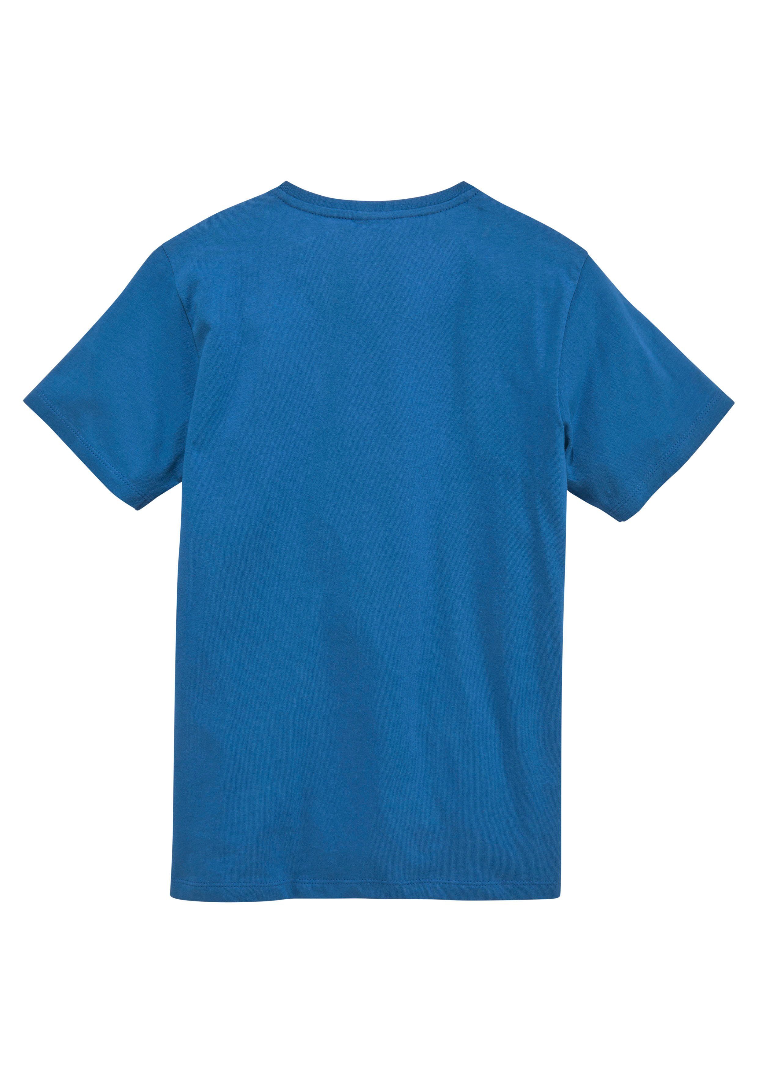 KIDSWORLD T-Shirt Mit lässigem Druck: BIKER Kurzarm, bedruckt, Rundhalsausschnitt, aus Baumwolle