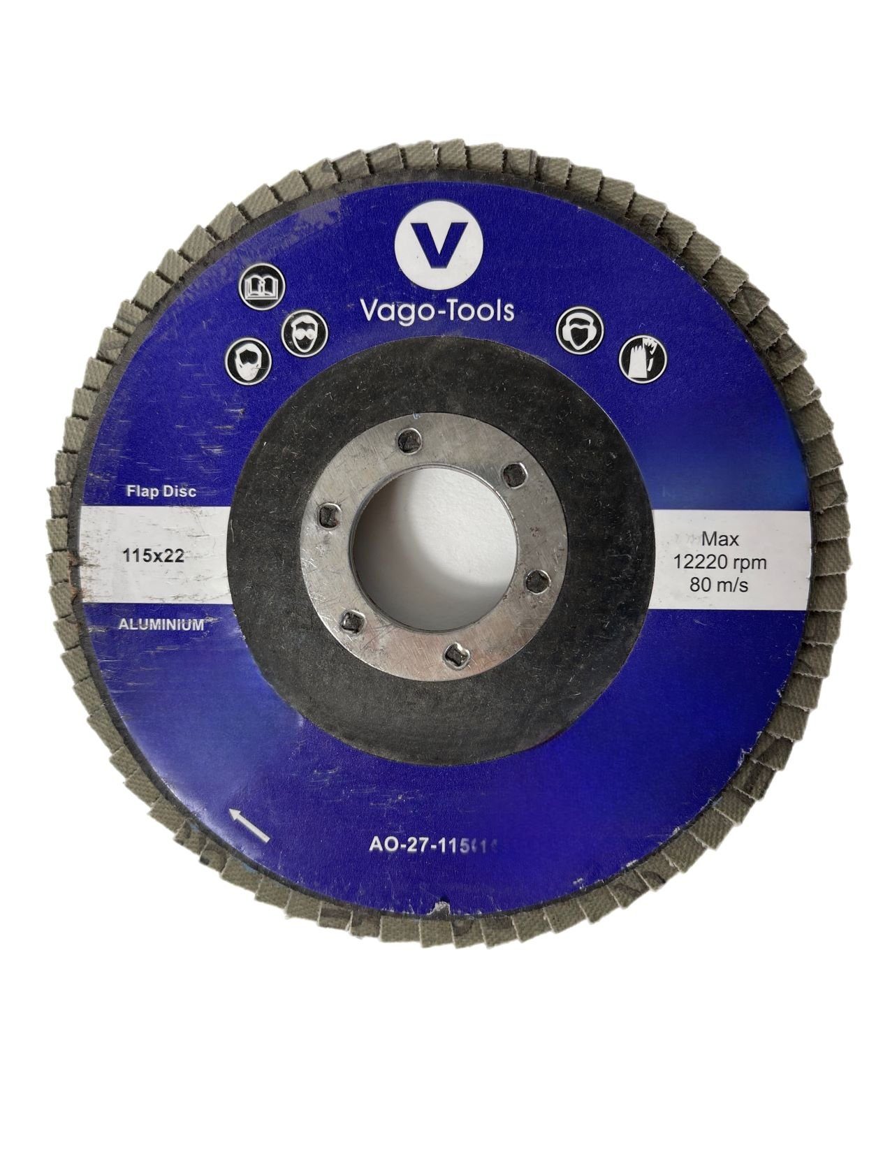 VaGo-Tools Fächerscheibe Fächerschleifscheiben 115mm flach P40 Braun 20x