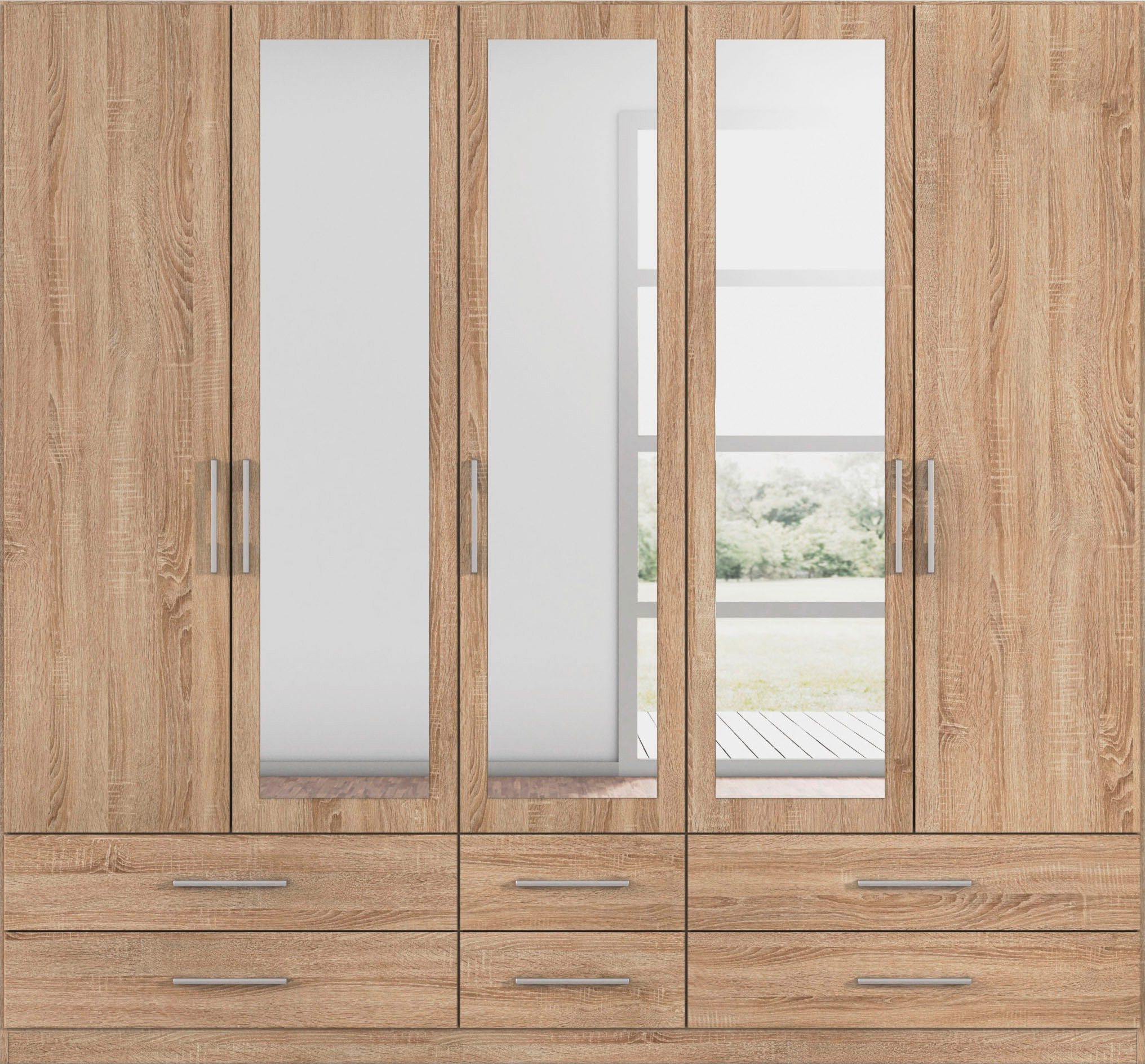 rauch Kleiderschrank Schrank Garderobenschrank Mehrzweckschrank Schlafzimmer HERSBRUCK (3 verschiedene Ausstattungen BASIC/CLASSIC/PREMIUM (inkl. SOFT-CLOSE) mi – Bild 4 von 5