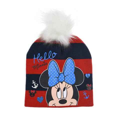 Disney Minnie Mouse Bommelmütze Baby Mädchen Winter-Mütze