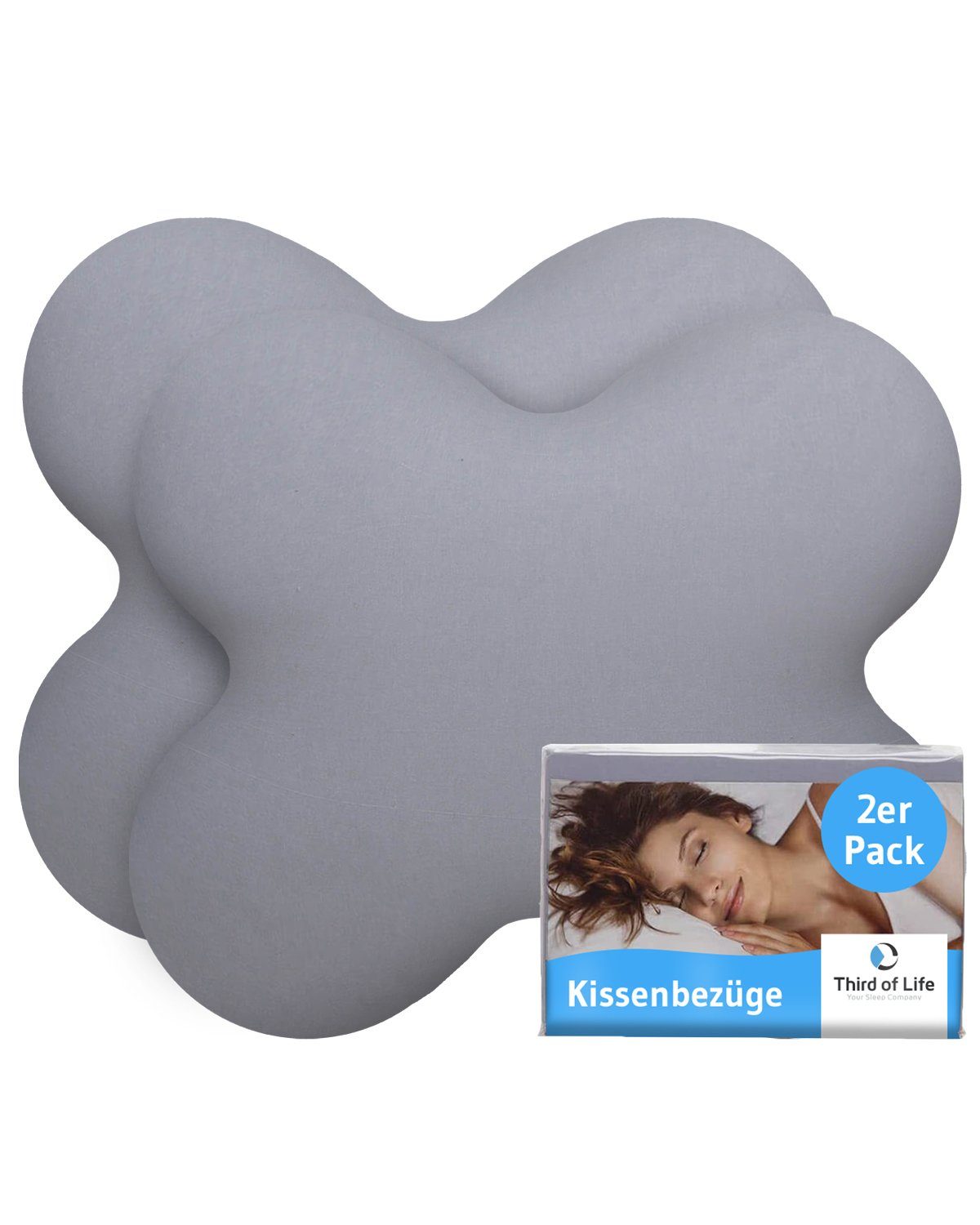 Third of Life Seitenschläferkissenbezug ACAMAR Baumwoll-Kissenbezug Doppelp günstig online kaufen