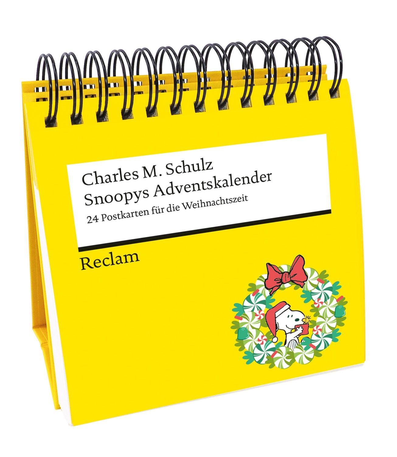 Reclam Verlag Wandkalender Snoopys Adventskalender. 24 Postkarten für die Weihnachtszeit (Advents