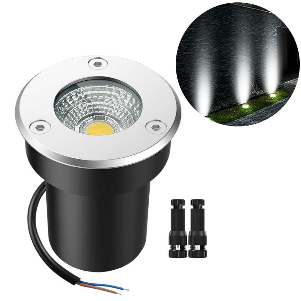 Jibenhome LED Gartenstrahler 5W Bodeneinbaustrahler DC1224V IP65