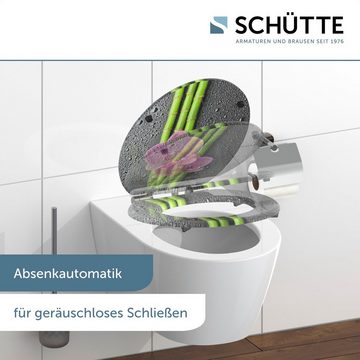 Schütte WC-Sitz Asia, mit Absenkautomatik und Holzkern, MDF