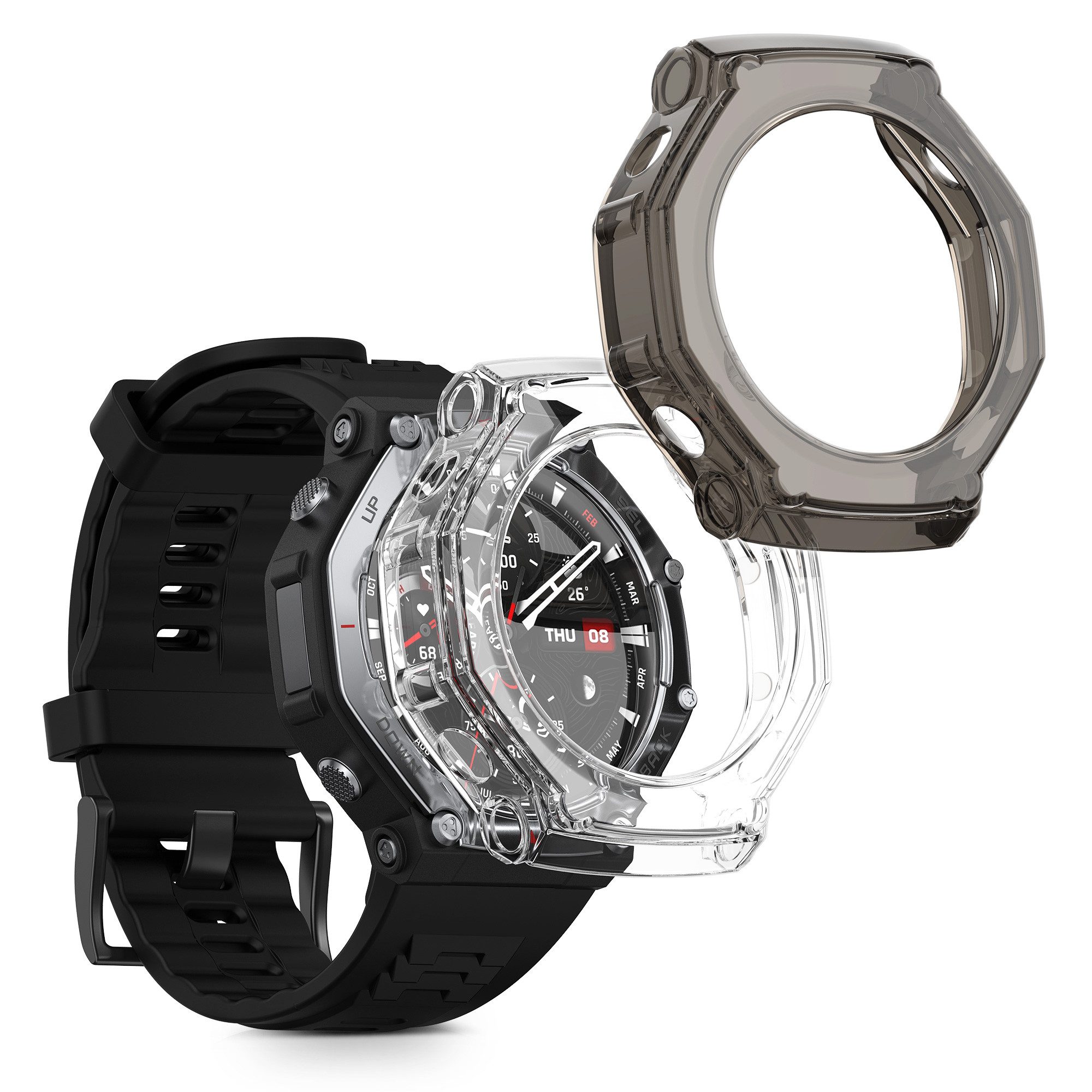 Smartwatch-Hülle 2x Schutzhülle für Huami Amazfit T-Rex 3