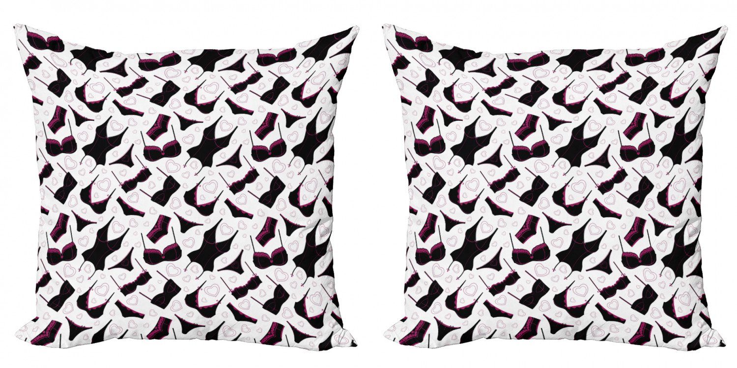Kissenbezüge Modern Accent Doppelseitiger Digitaldruck, Abakuhaus (2 Stück), Retro Lingerie Women`s Fashion
