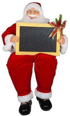 Christmas Paradise Weihnachtsmann mit flexiblen Beinen und beschreibbarer Tafel Rot 60cm Deko-Figur (1 St), Weihnachtsdeko