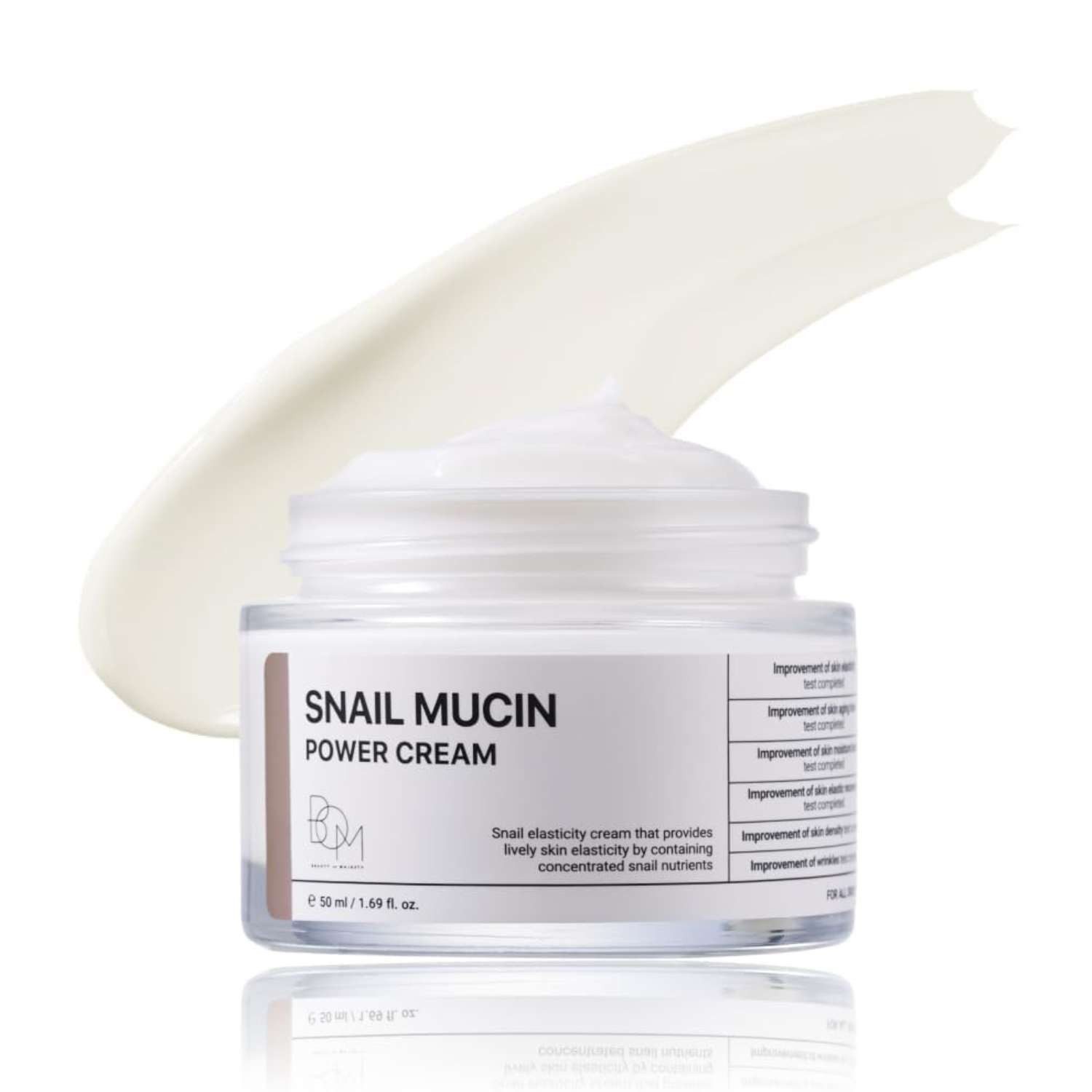 Beauty of Majesty Tagescreme Snail Mucin Power Cream 50g – Intensive Feuchtigkeitscreme mit 81 % Schneckensekret-Filtrat, Niacinamide & Adenosin, K-Beauty Gesichtscreme für alle Hauttypen