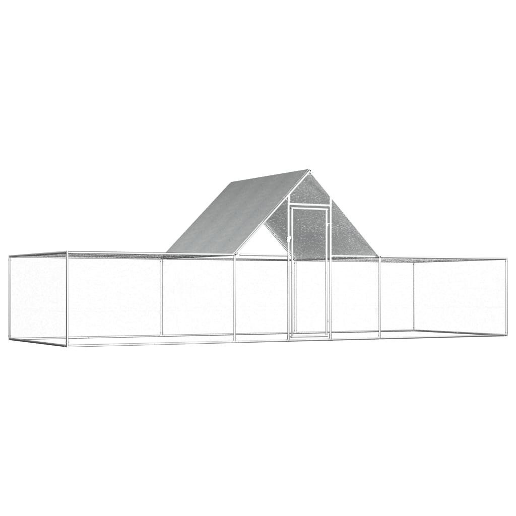 vidaXL Hühnerstall, Hühnerkäfig 6x2x2 m Verzinkter Stahl