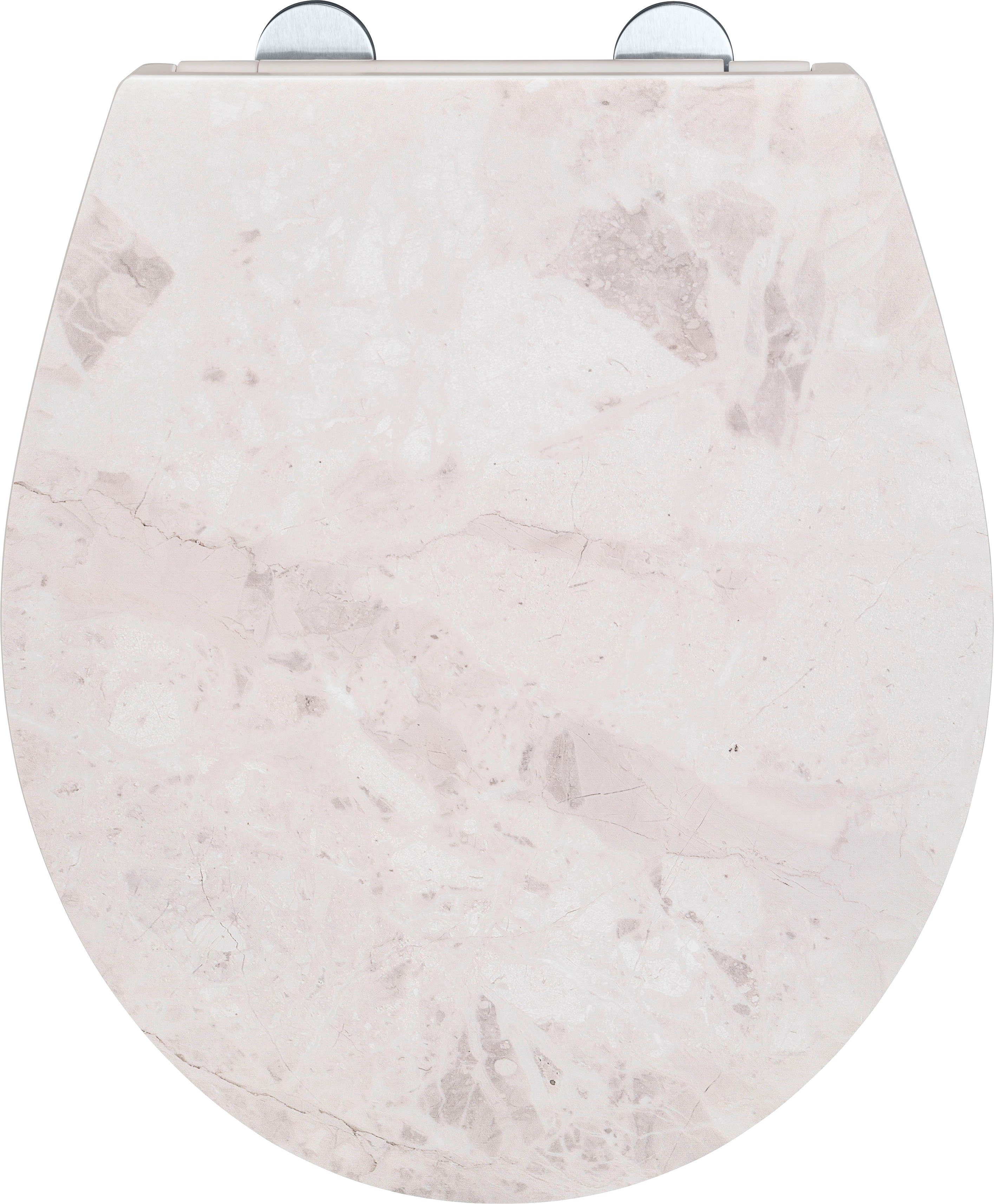 WENKO WC-Sitz White Marble, mit Relief, günstig online kaufen
